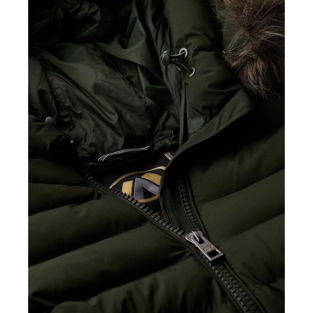 Doudoune mi-longue à capuche en fourrure synthétique femme Superdry 6/6