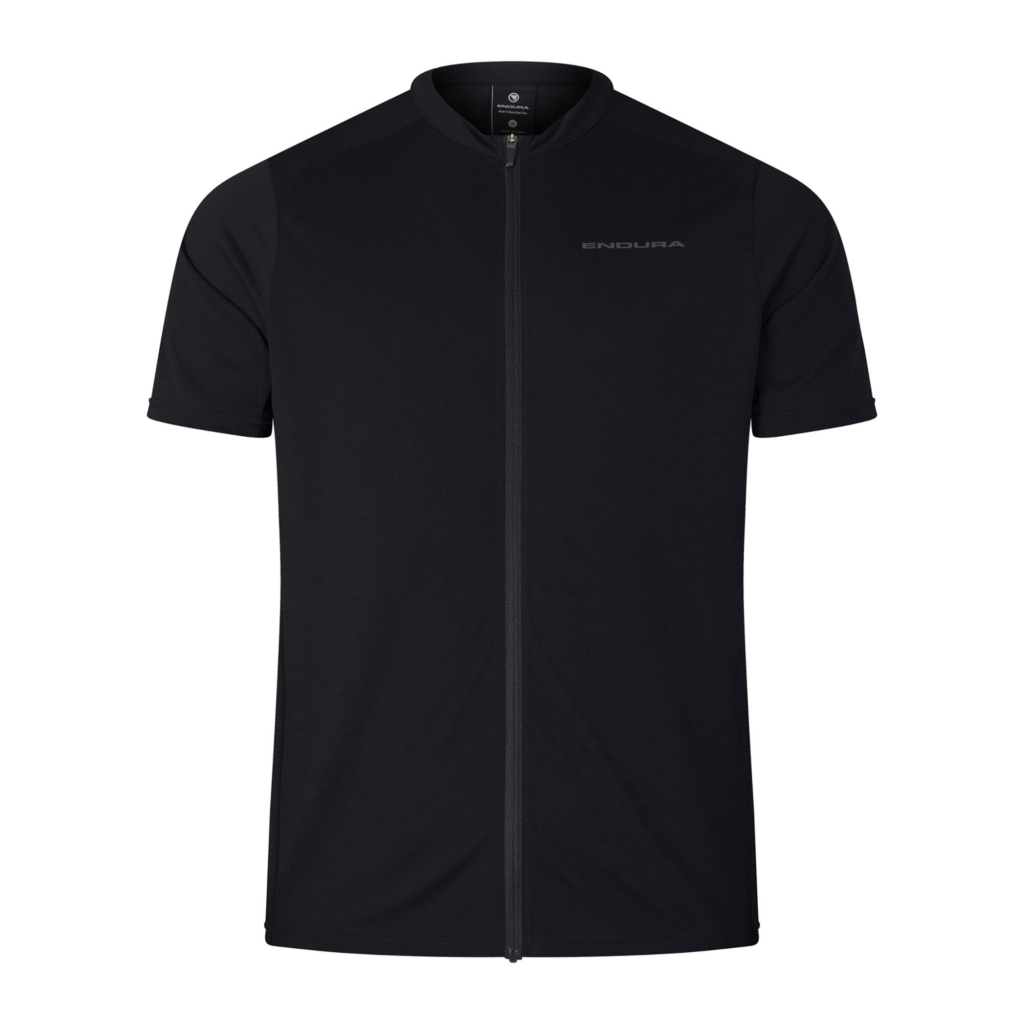Endura Loop Tricou cu fermoar scurt pentru ciclism, negru