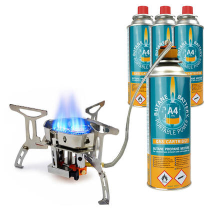 Eurocatch Palnik gazowy Turbo 6800W - 4 kartusze