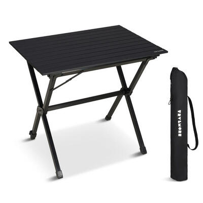 Campingtafel - 80x58x71 cm - lichtgewicht met aluminium frame - zwart