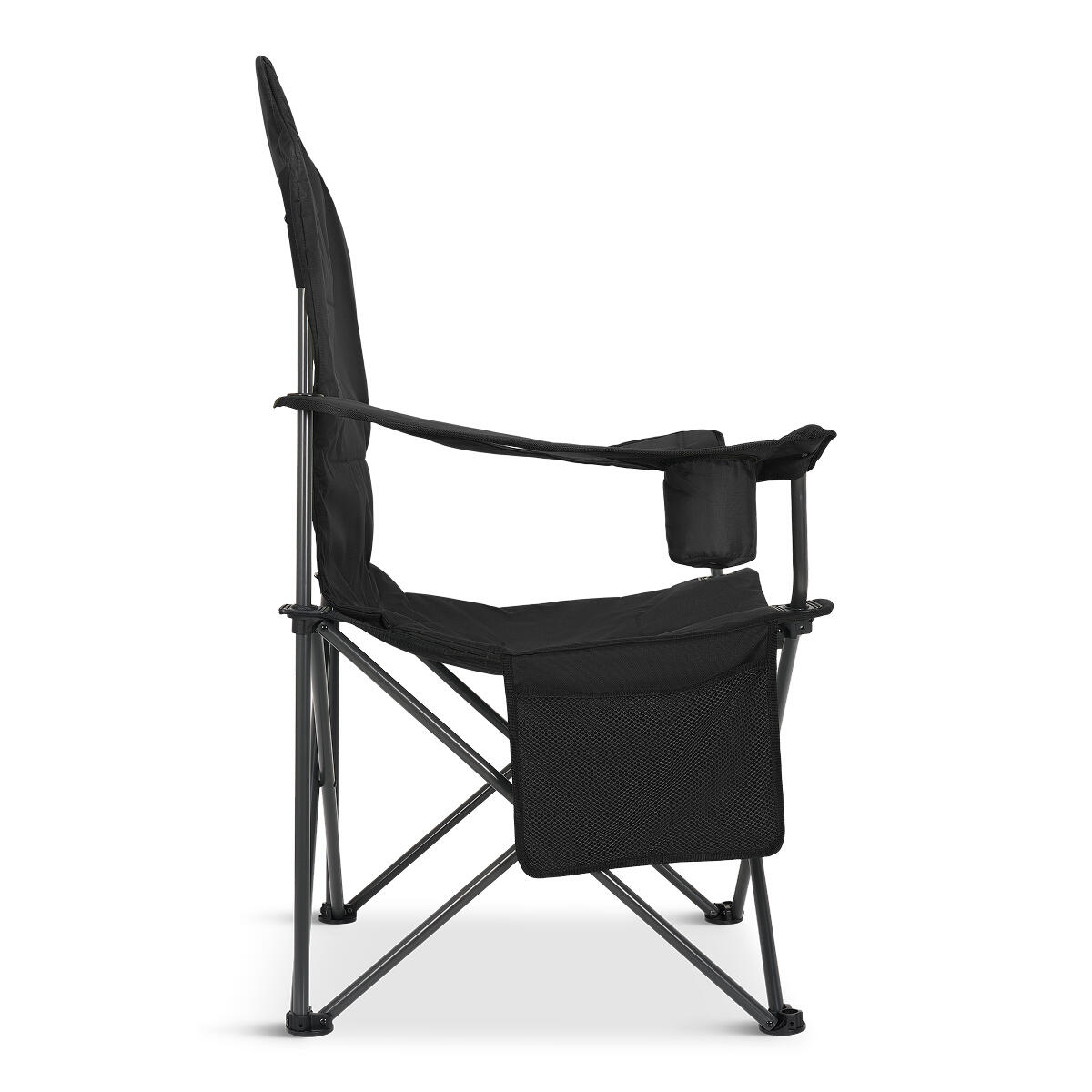 Campingstoel - opvouwbaar - 160kg draagvermogen - inclusief draagtas - zwart 2/6