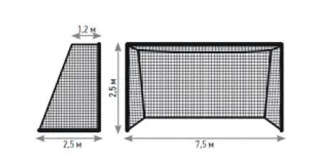 Focikapu háló 7,5 m x 2,5 m - prémium minőség, spanyol gyártmány 3/4