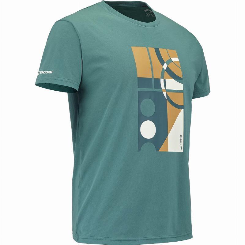 Camiseta Babolat Exercise Message Verde Intenso 2/5