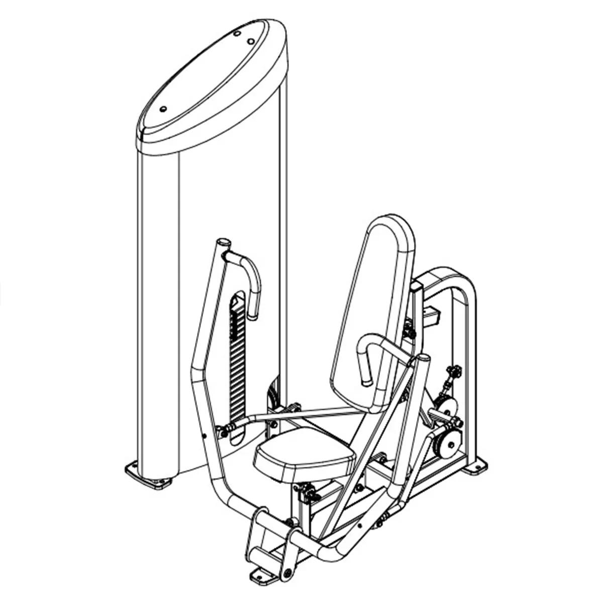 Body-Solid Pro Club Line Series II Presse poitrine Pro S2CP 4/5