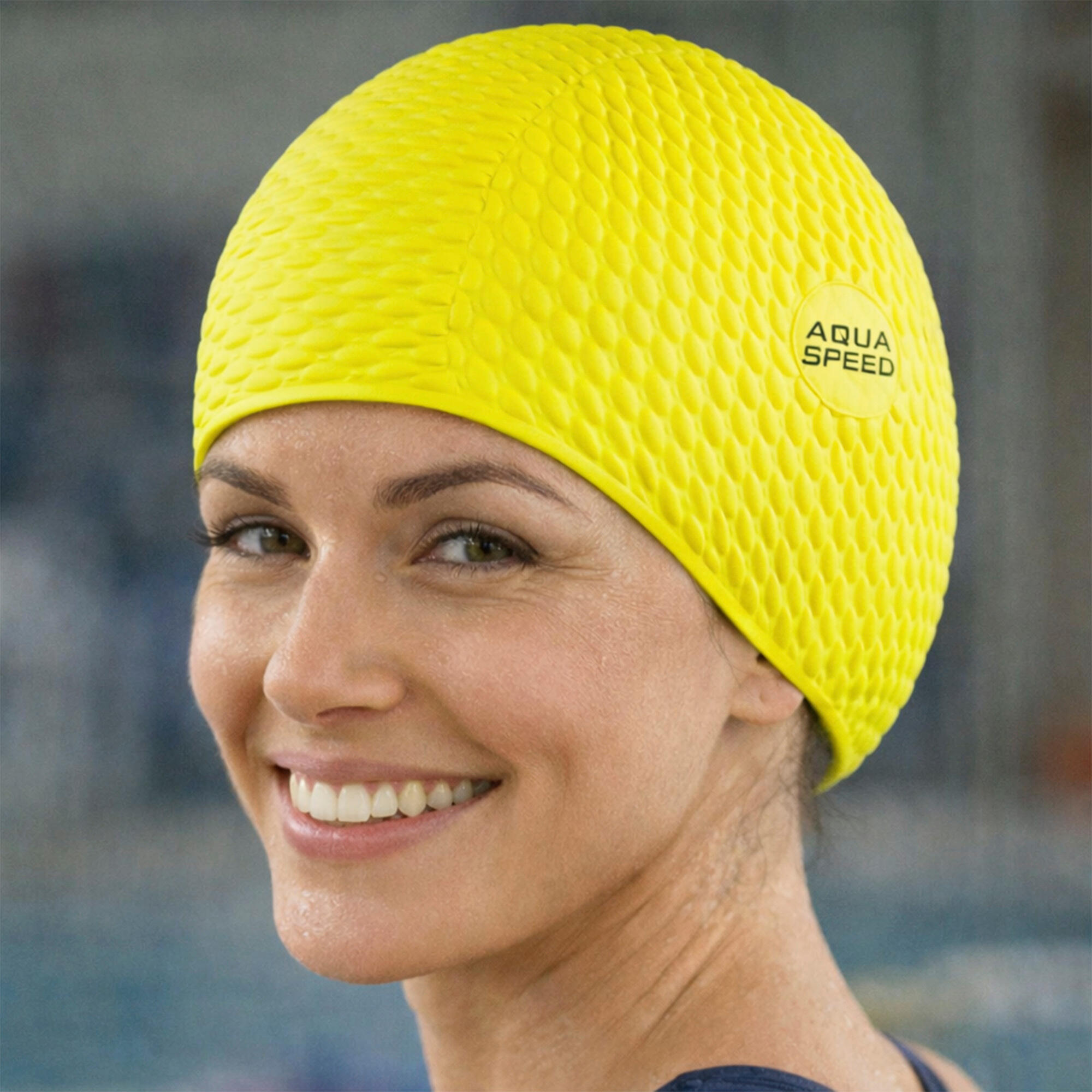 Aqua Speed - Damen Badekappe lange Haare Latex weich Bombastic Stil 3/3