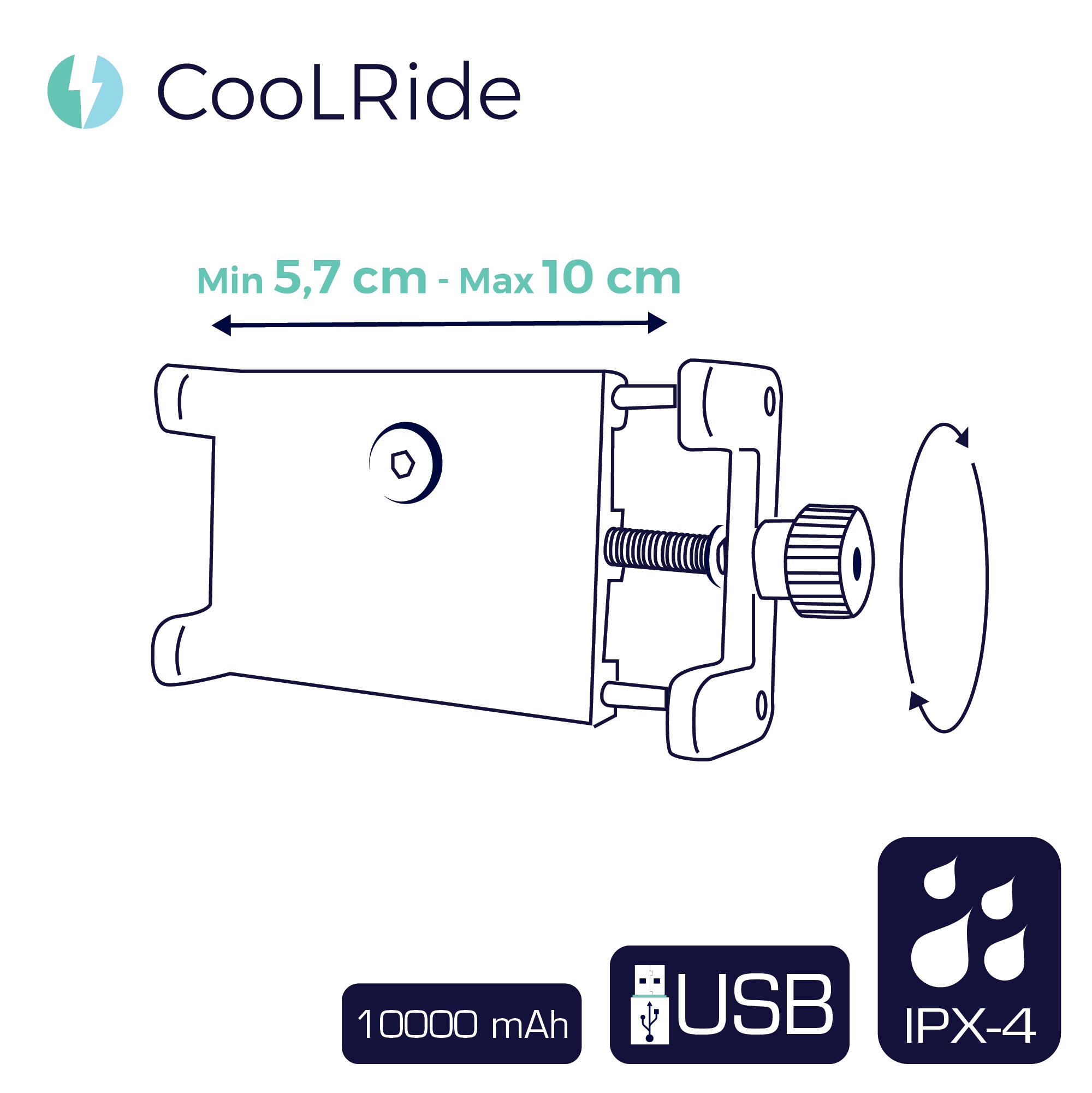 Fiets telefoonhouder en zonne-oplaadbare externe batterij 5/6