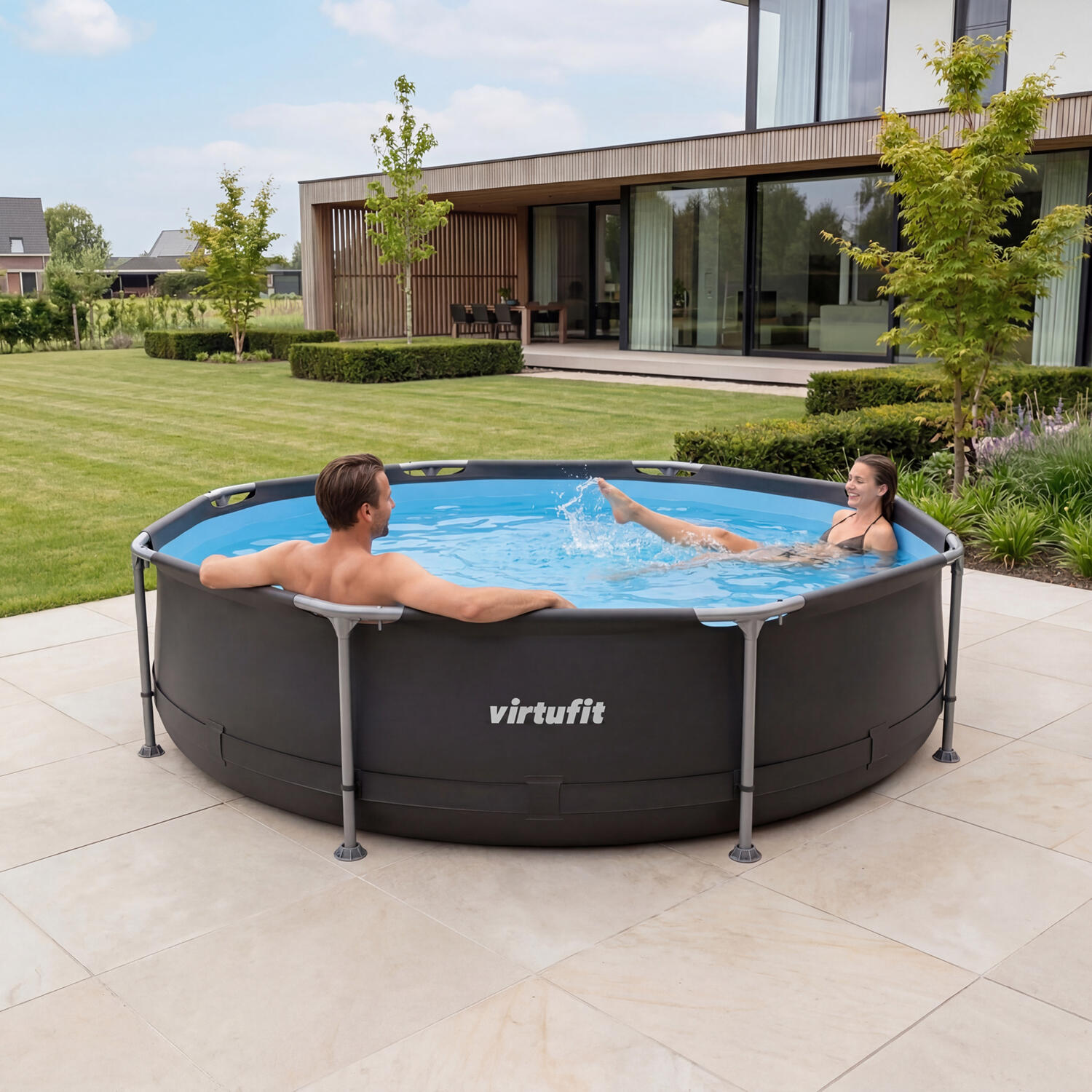 Piscine - Ronde - Ø305 x 76 cm - Anthracite 2/7