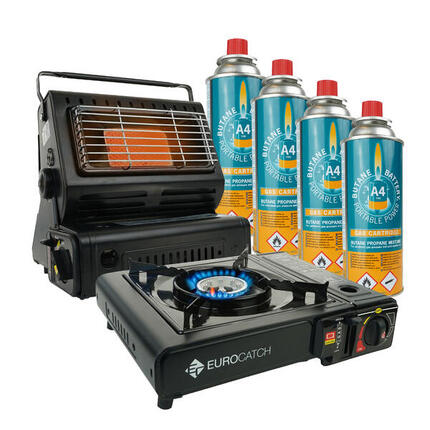Eurocatch piecyk gazowy + kuchenka - 4 kartusze