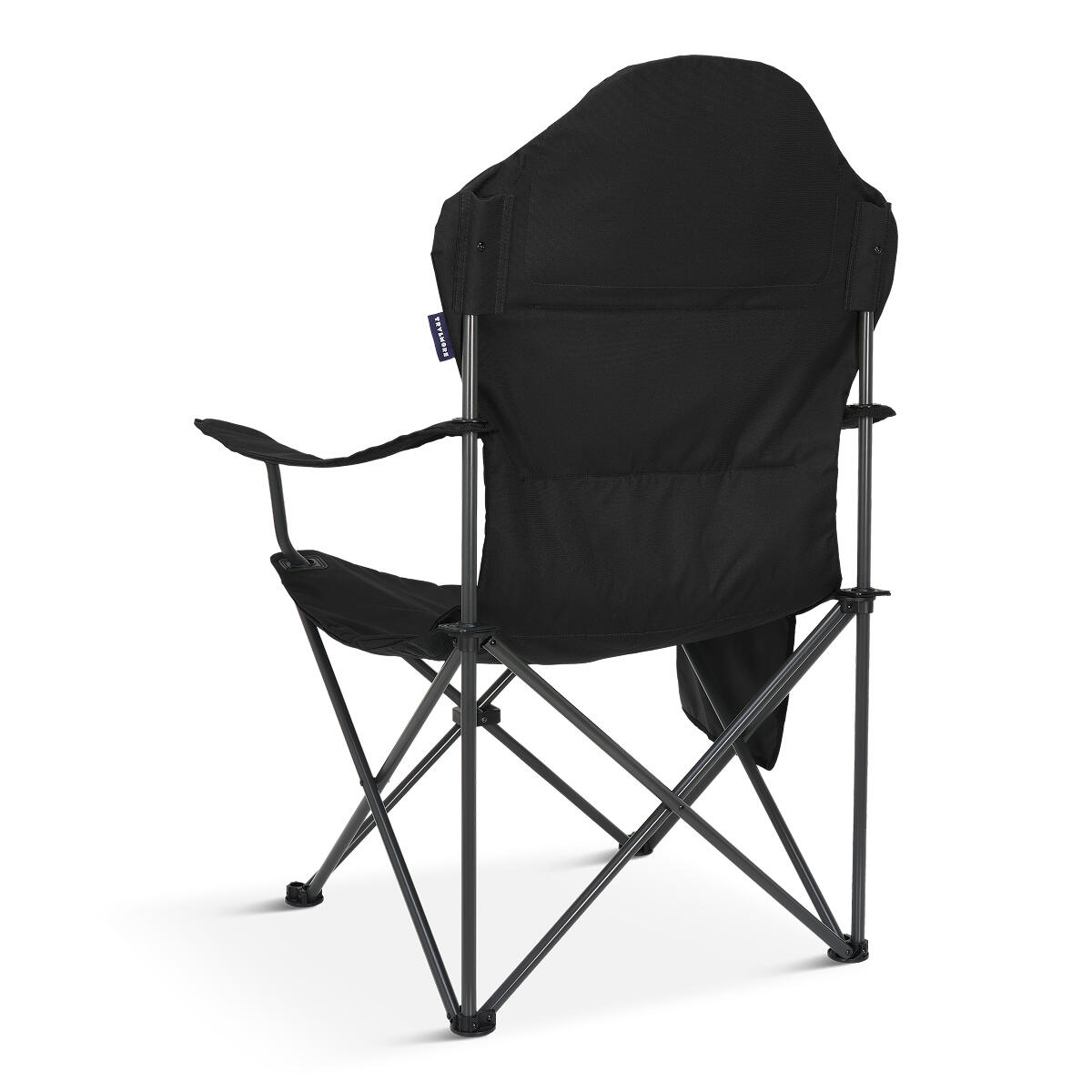 Campingstoel - opvouwbaar - 160kg draagvermogen - inclusief draagtas - zwart 3/6