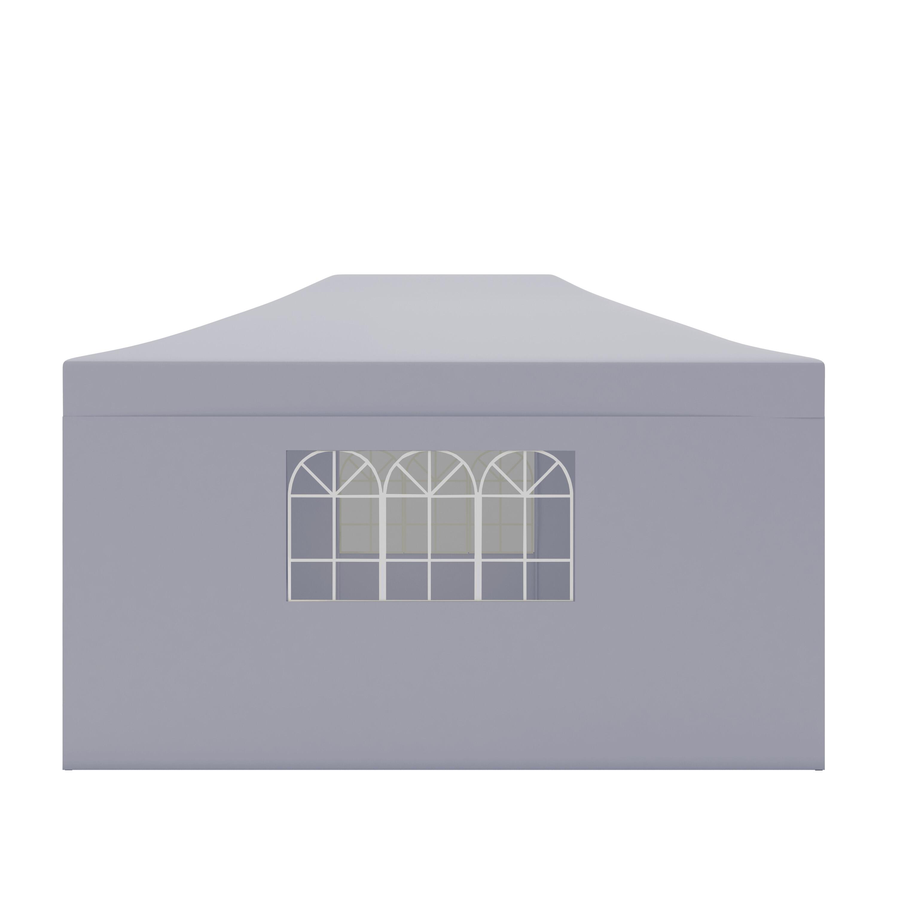 Partytent - paviljoen - 3x4.5 m - zijwanden - easy up - opvouwbaar - donkergrijs 3/4
