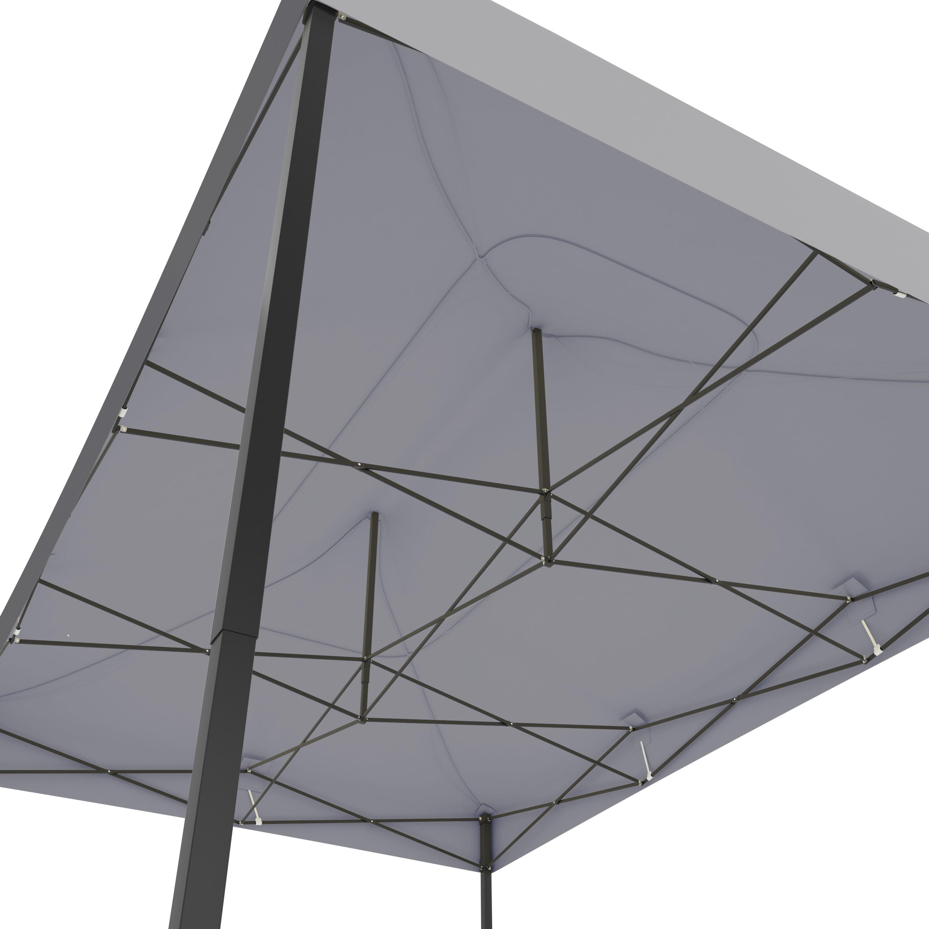 Partytent - paviljoen - 3x4.5 m - zijwanden - easy up - opvouwbaar - donkergrijs 4/4