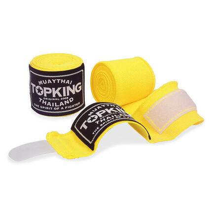 BANDES DE BOXE TOPKING COTON ÉLASTIQUE NOIR 4 MÈTRES