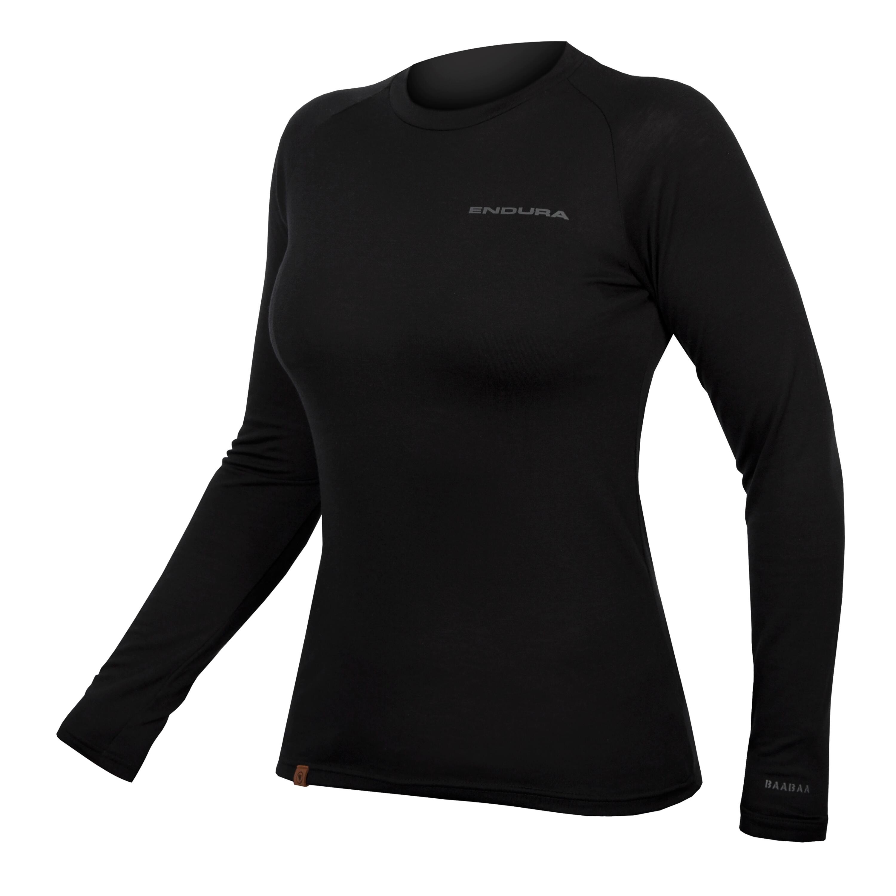 Strat de bază Endura pentru femei Baabaa Blend L/s, negru