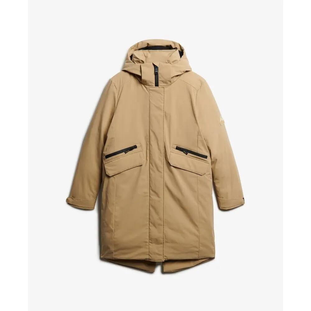 Superdry Parka Feminina City Fishtail Bege da Decathlon