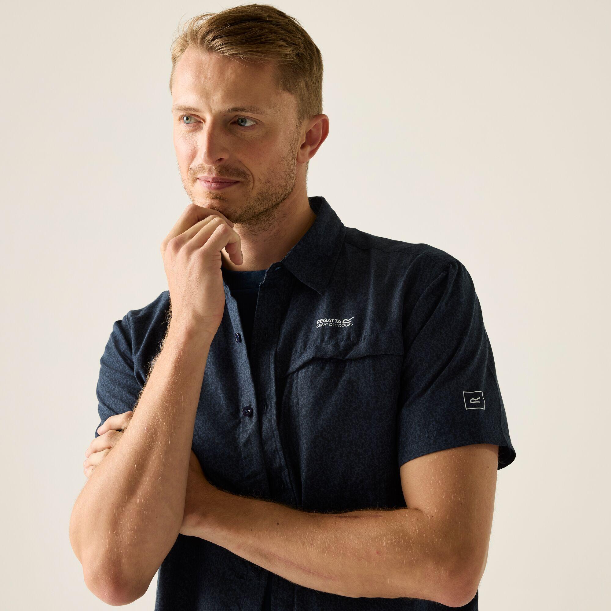 Regatta Kalambo VI - Camicia Uomo Manica Corta, 100% Poliestere
