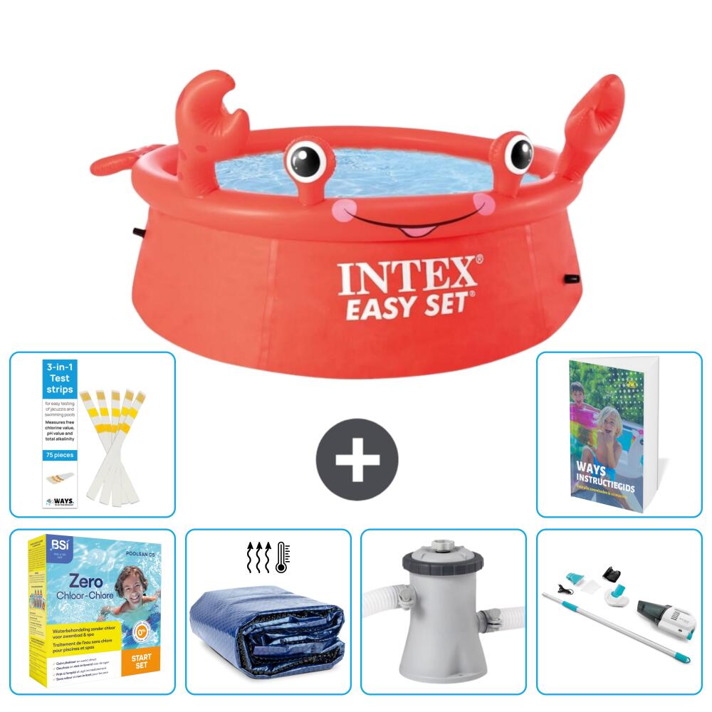 Easy Set Pool Rund - Krabbe - 183x51 cm - 7-teilig  S39 1/7