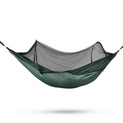 Travelnet hangmat met pop-out klamboetent l240 x b140 - groen- 1 persoons