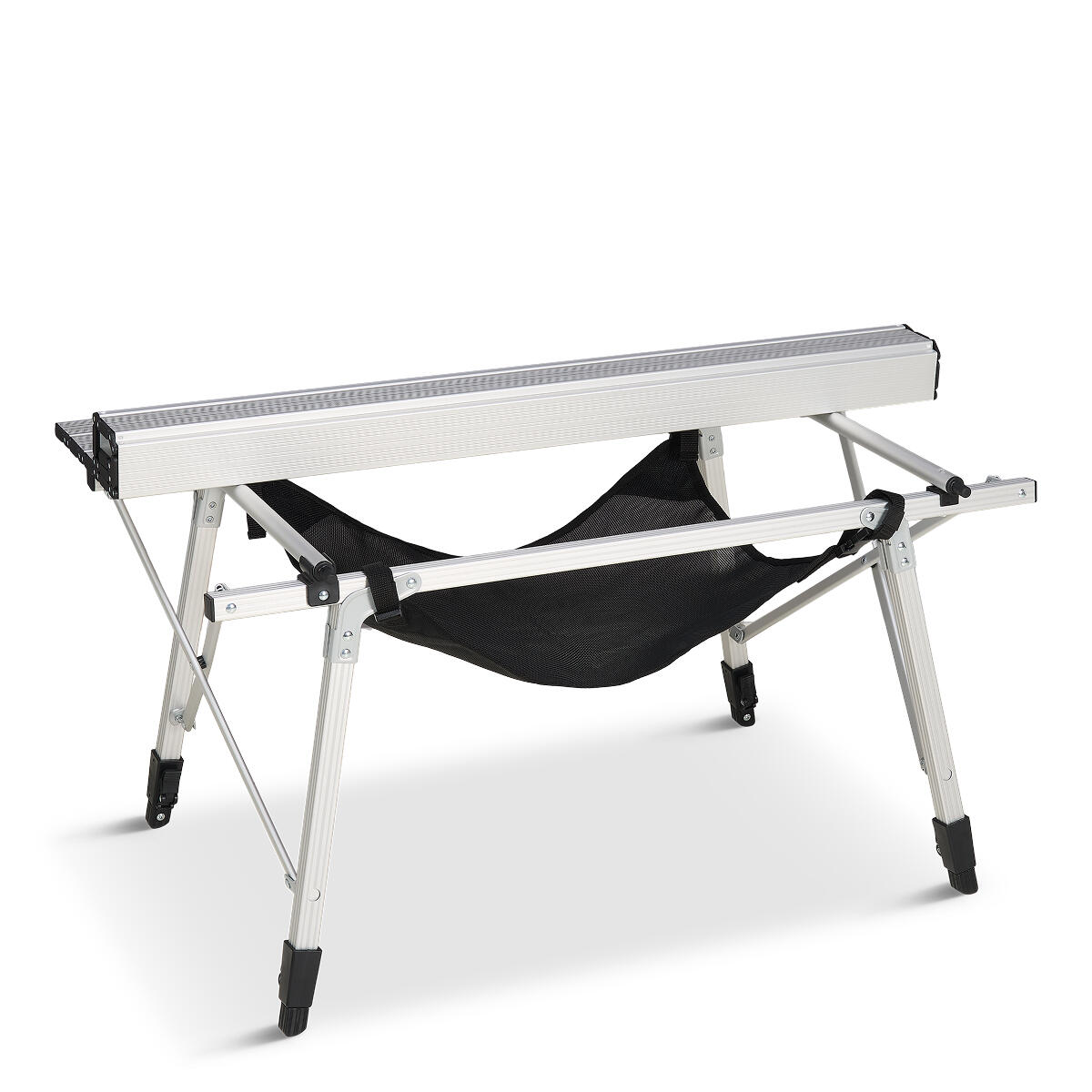 Campingtafel verstelbaar - inklapbare tafel - 90x52x71cm - zilver 2/6