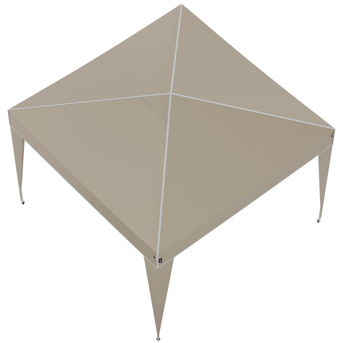 Partytent plus - opvouwbare tent - paviljoen - 3x3 m - easy up - beige 5/5