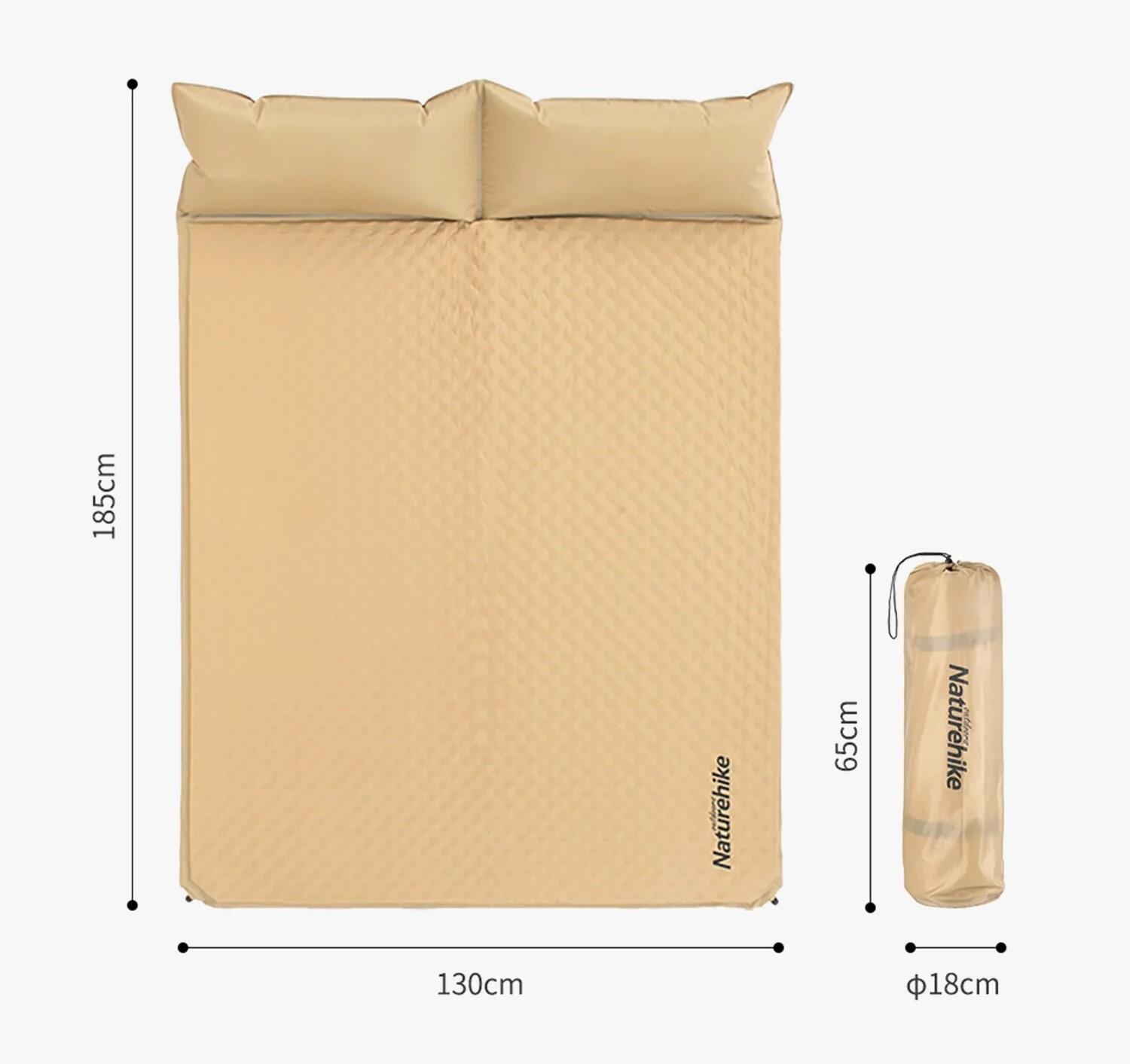 Naturehike couple inflatable mat with pillow 4/6