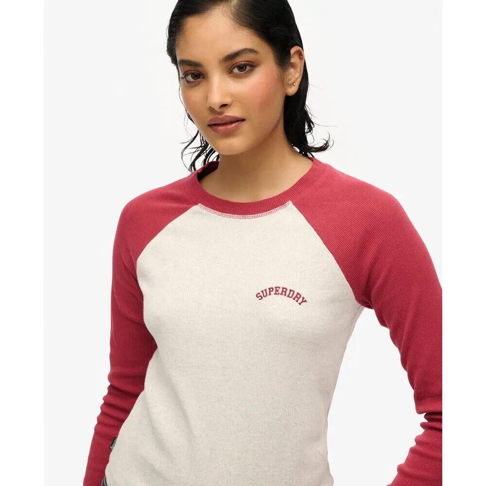 T-shirt côtelé manches longues et logo femme Superdry Essential 5/5