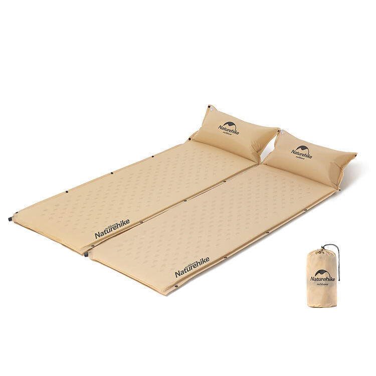 Naturehike | Breite Luftschlafmatte mit Kissen - Naturgelb 79 3/7