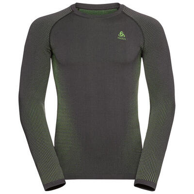 Odlo bl top crew neck l/s performance warm ec thermoshirt grijs gem l