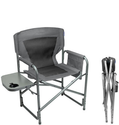 Campingstoel - opvouwbaar - 120kg draagvermogen - lichtgewicht - grijs