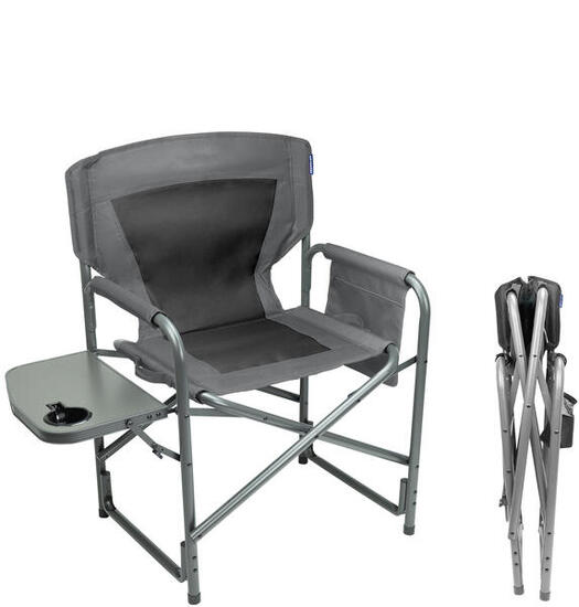 Campingstoel - opvouwbaar - 120kg draagvermogen - lichtgewicht - grijs