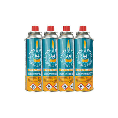 Gas cartridge - 4 stuks - gasflessen - butaangas - navulling - 227g