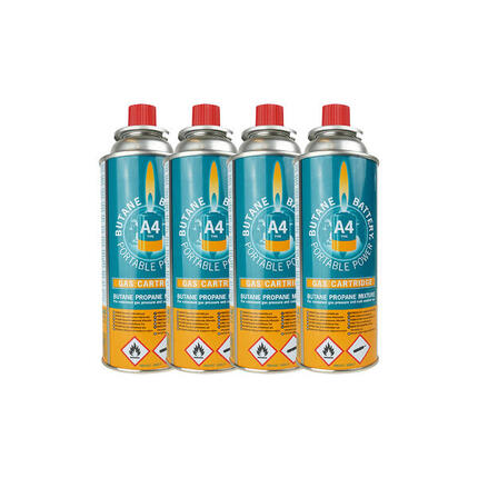 Gaskartusche - 4 Stück - Gasflaschen - Butangas - Nachfüllung - 227 g