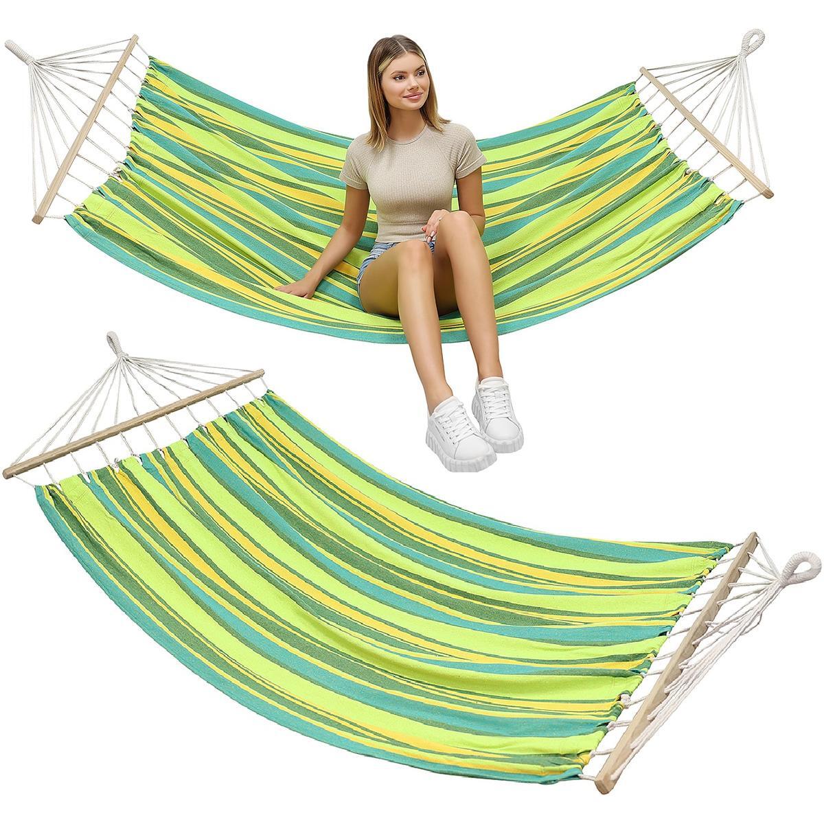 Hamak Enero Camp 2 osobowy 200X150CM z drążkiem