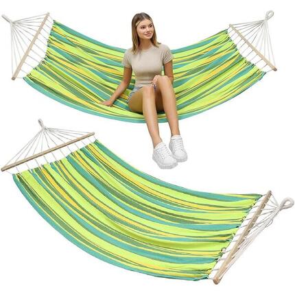 Hamak Enero Camp 2 osobowy 200X150CM z drążkiem