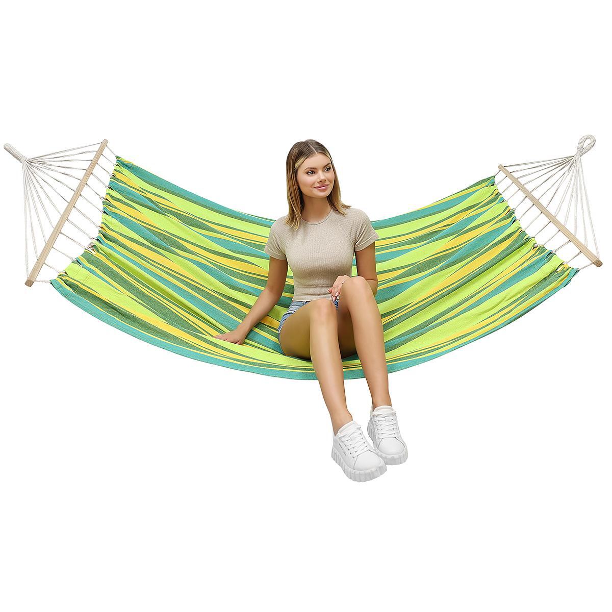 Hamak Enero Camp 2 osobowy 200X150CM z drążkiem 6/7