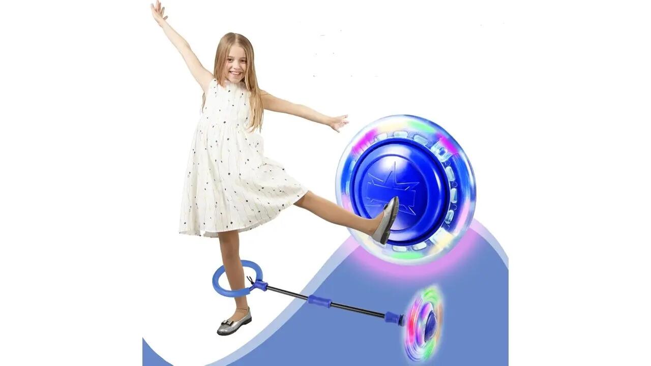 Coarda de sarit cu minge skip ball, cu iluminare LED, rabatabila 6/6