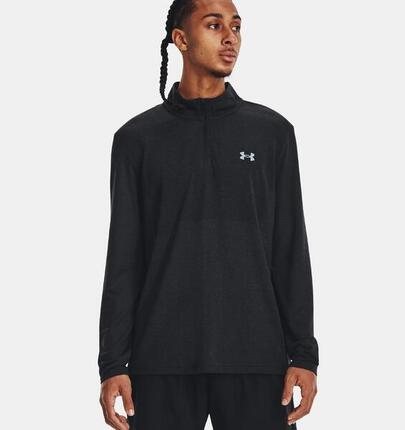 Under Armour Seamless Stride 1/4 Zip running à manches longues pour hommes