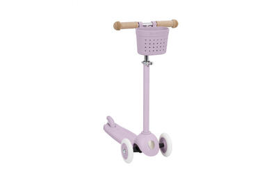 Eco-scooter, lichtroze, staalvezel, voor kinderen van 3 tot 7 jaar
