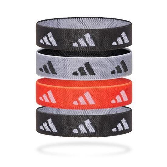 Élastiques pour cheveux Adidas - Noir, blanc, rouge solaire