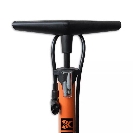 Bomba de bicicleta premium con manómetro - 6 bar naranja 2/5