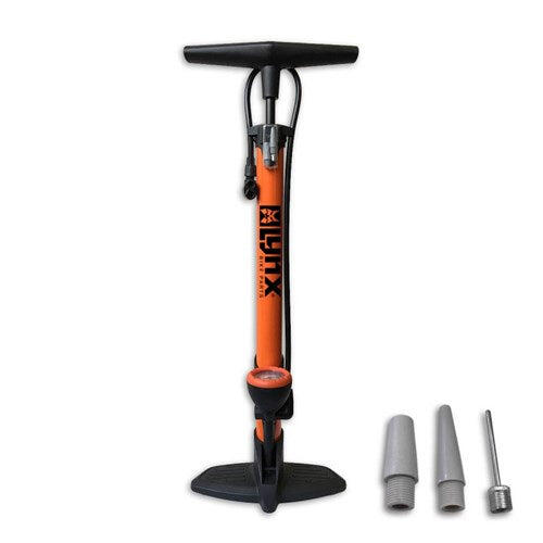 Pompe à vélo de qualité avec manomètre - 6 bars orange