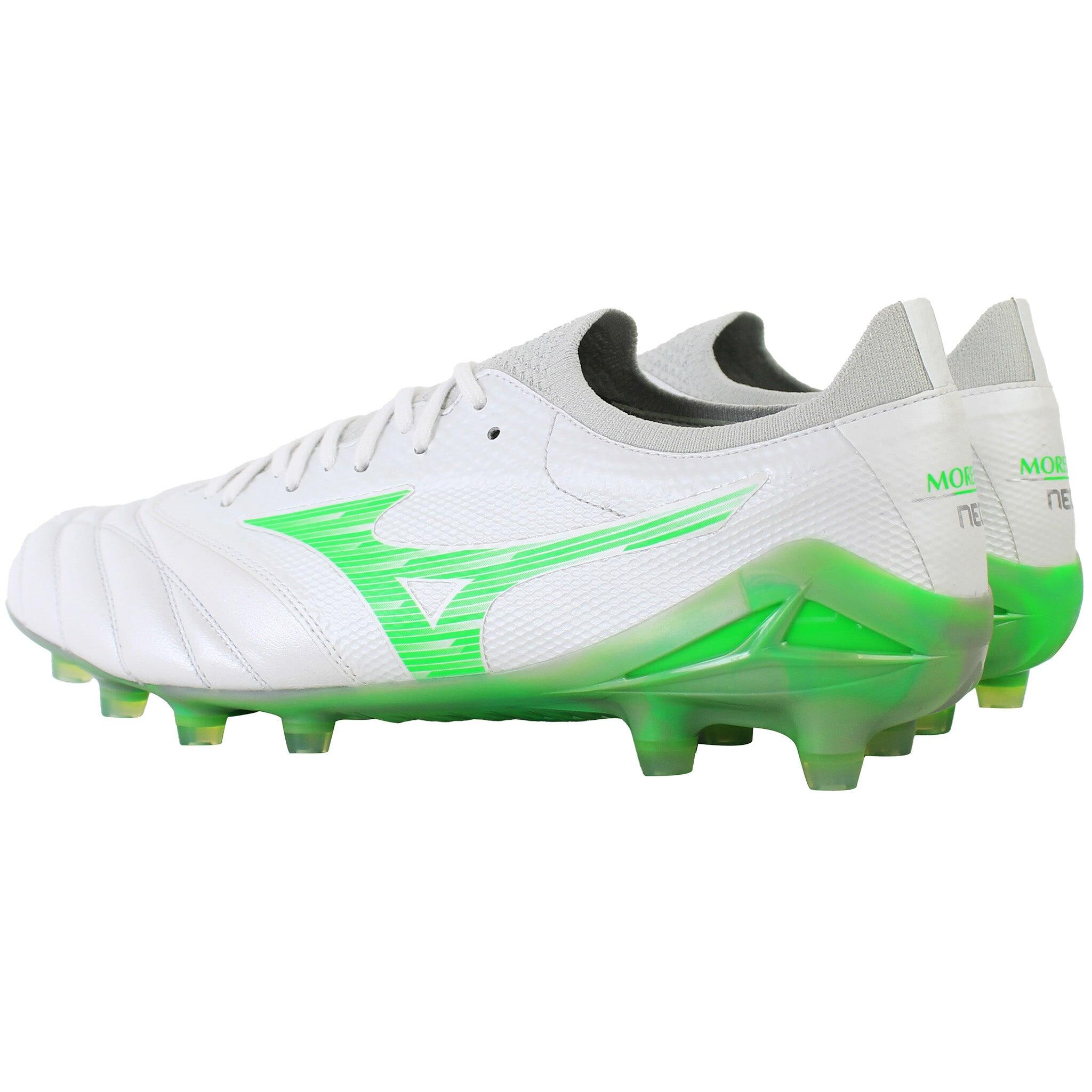 Crampons Mizuno Morelia Neo IV B Elite Blanc et vert 3/5