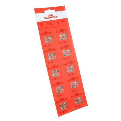Set van 10 kettingverbinders (snelsluiting) sunrace 12 v