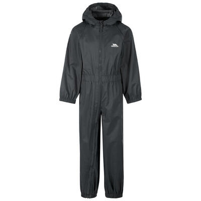 Trespass Button - Tuta antipioggia unisex per bambini grigio scuro