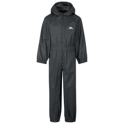 Trespass Button – Unisex Kinder-Regenanzug, Dunkelgrau
