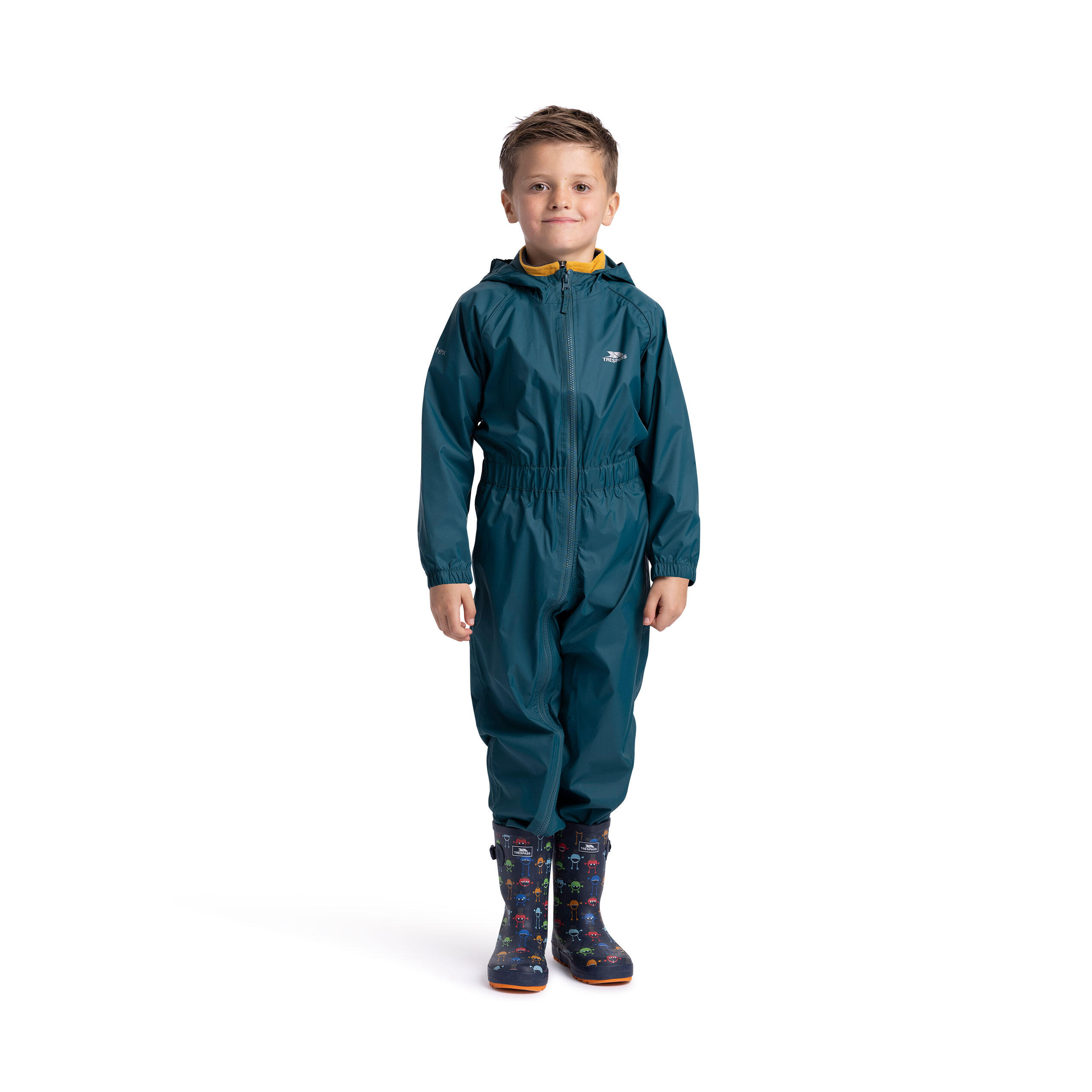 Mono impermeable infantil con capucha y cremallera integral 4/5