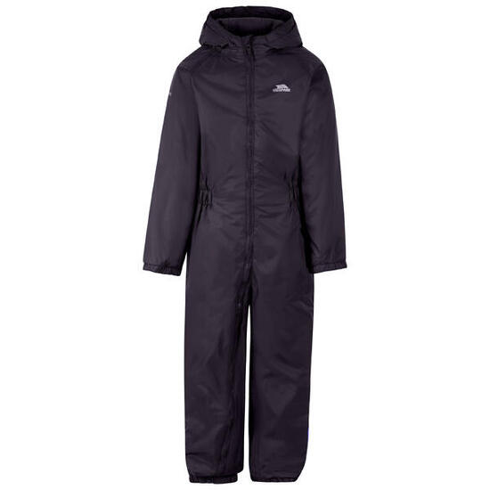 2058 Tuta Impermeabile Bambino Dark Grey - Imbottita Con Cappuccio