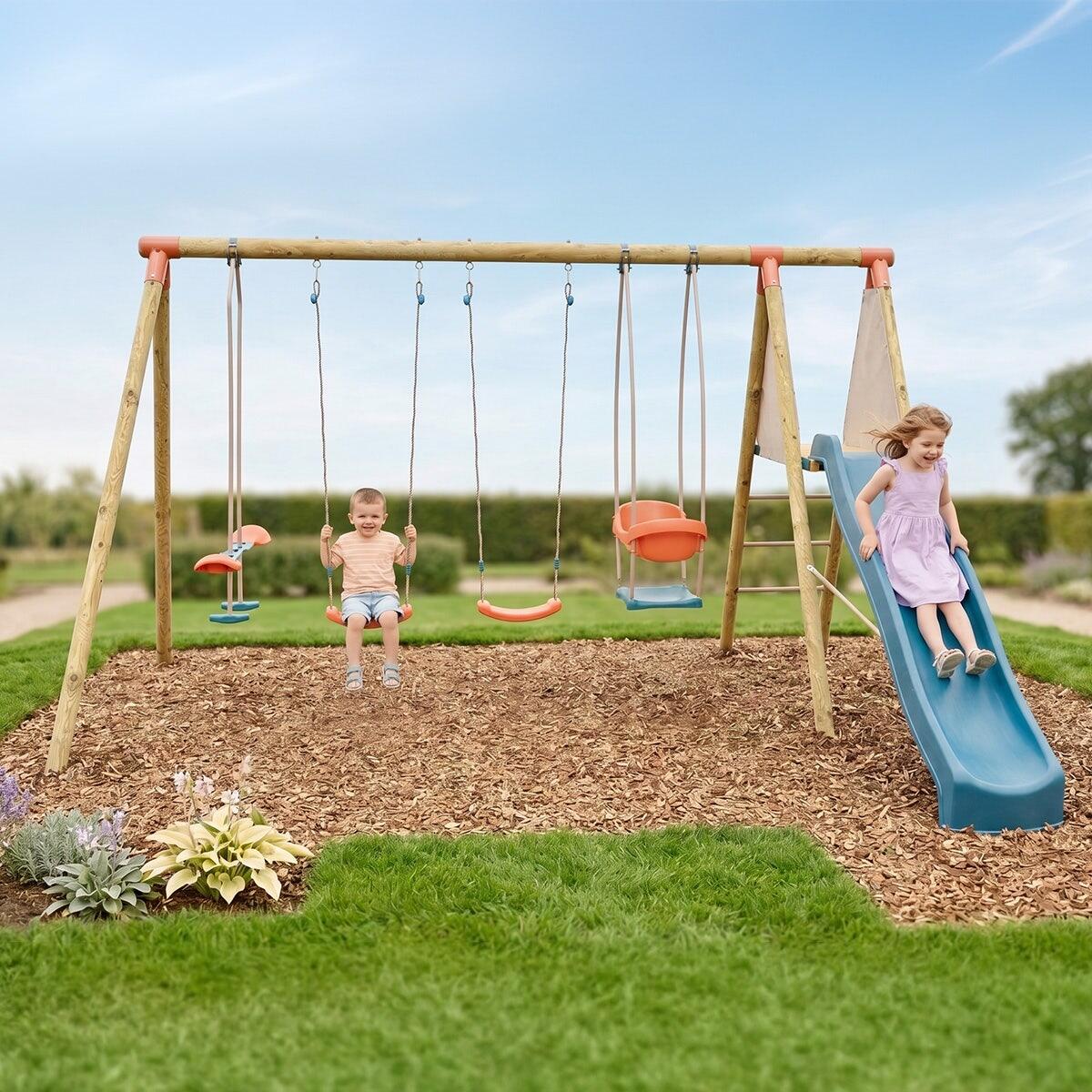 Station de jeux bois 2,30 m Topwood XOLTI 2 - 8 enfants 2/7