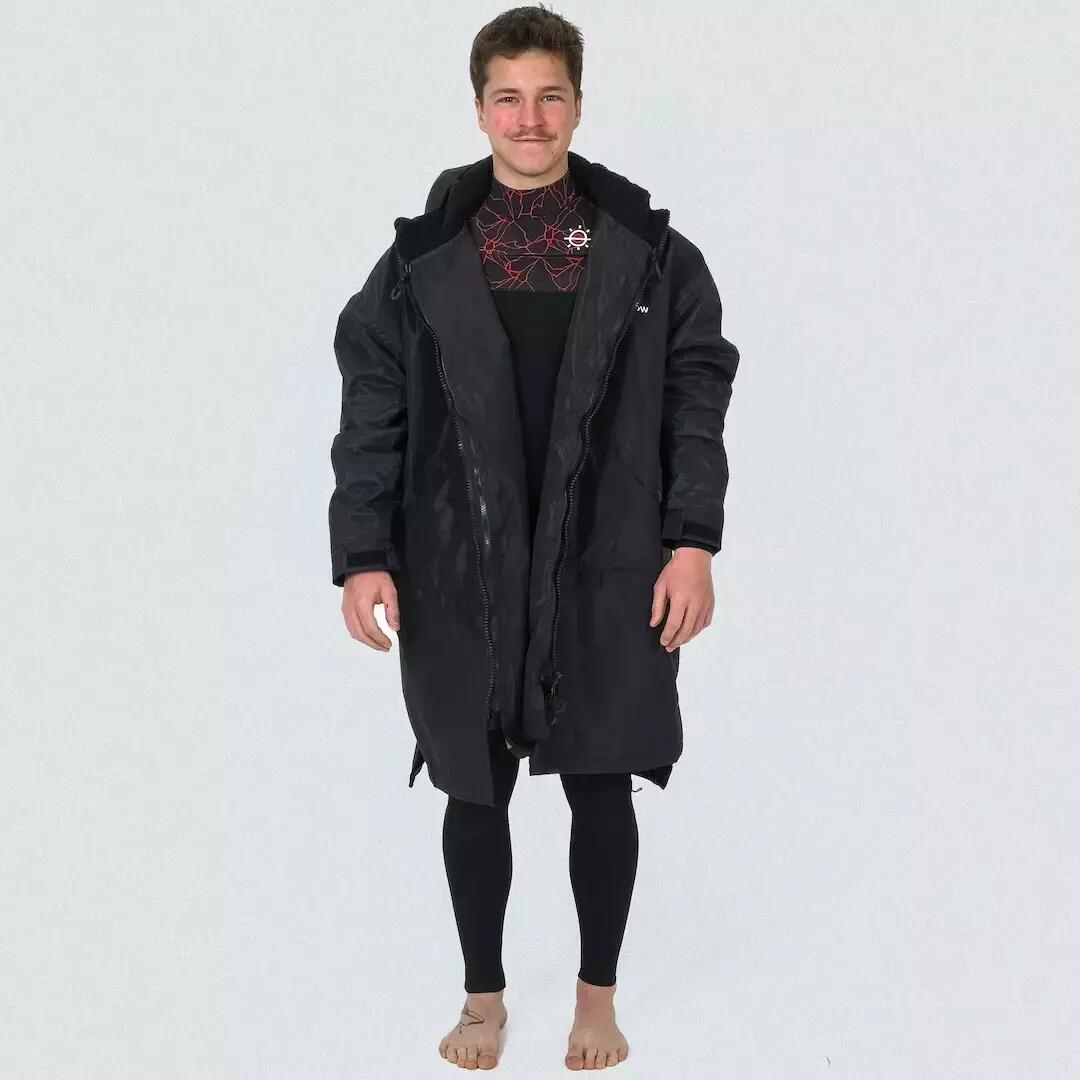 Roupão surf impermeável forro polar Poncho Parka Dry Stop 4/7