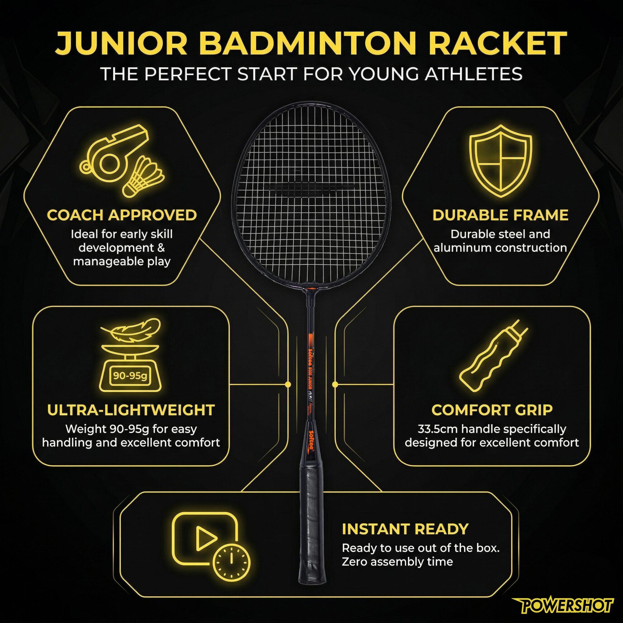 Lot de 10 raquettes de badminton junior - Idéales pour progresser 5/5