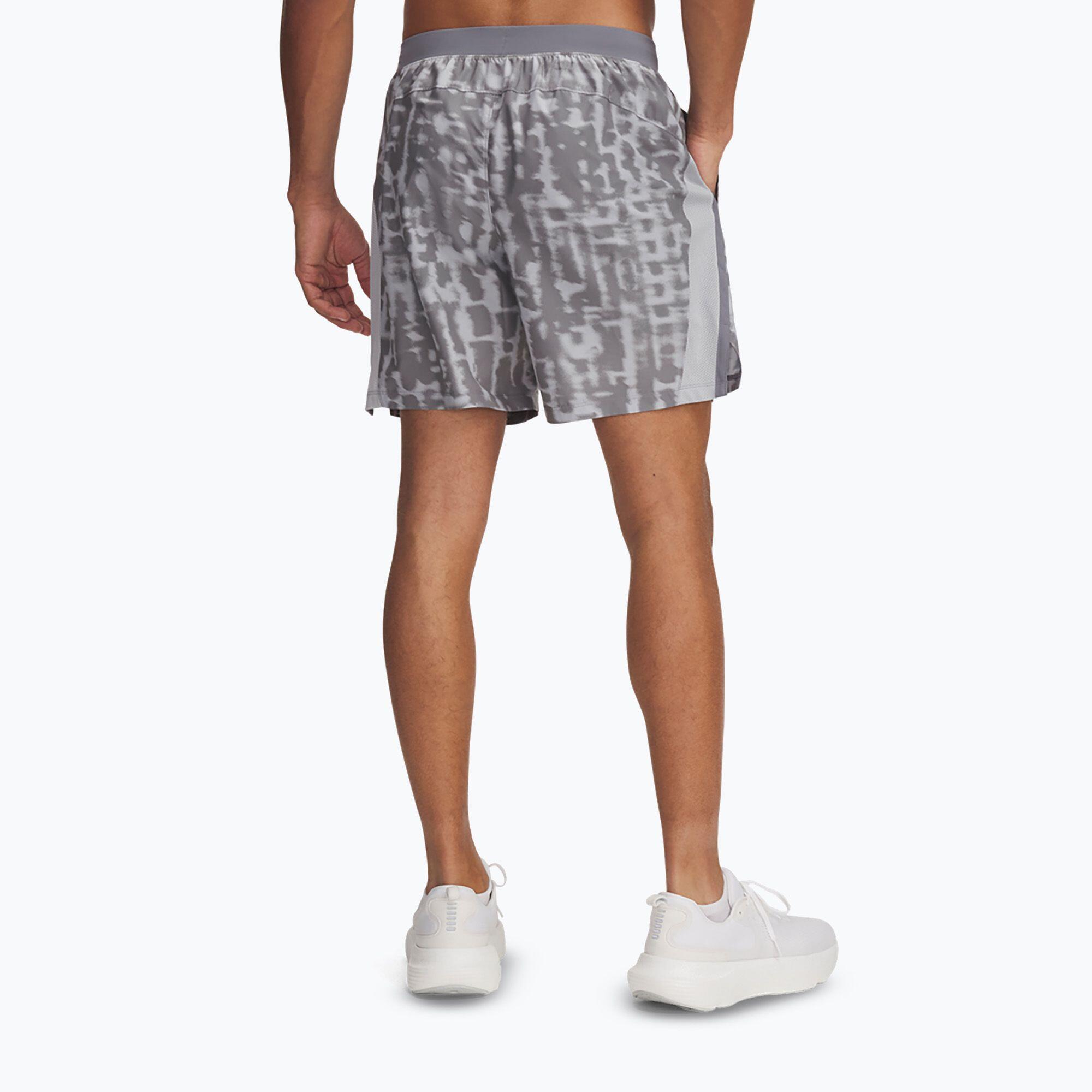 Pantalones cortos para correr para hombre Under Armour Launch 7" Print mod 3/4